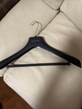 Louis Vuitton Black and Gold Wooden Suit Hanger